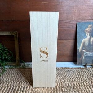 Personalized Wooden Gift Box Wine Bottle Box SMITH With Latch Closure